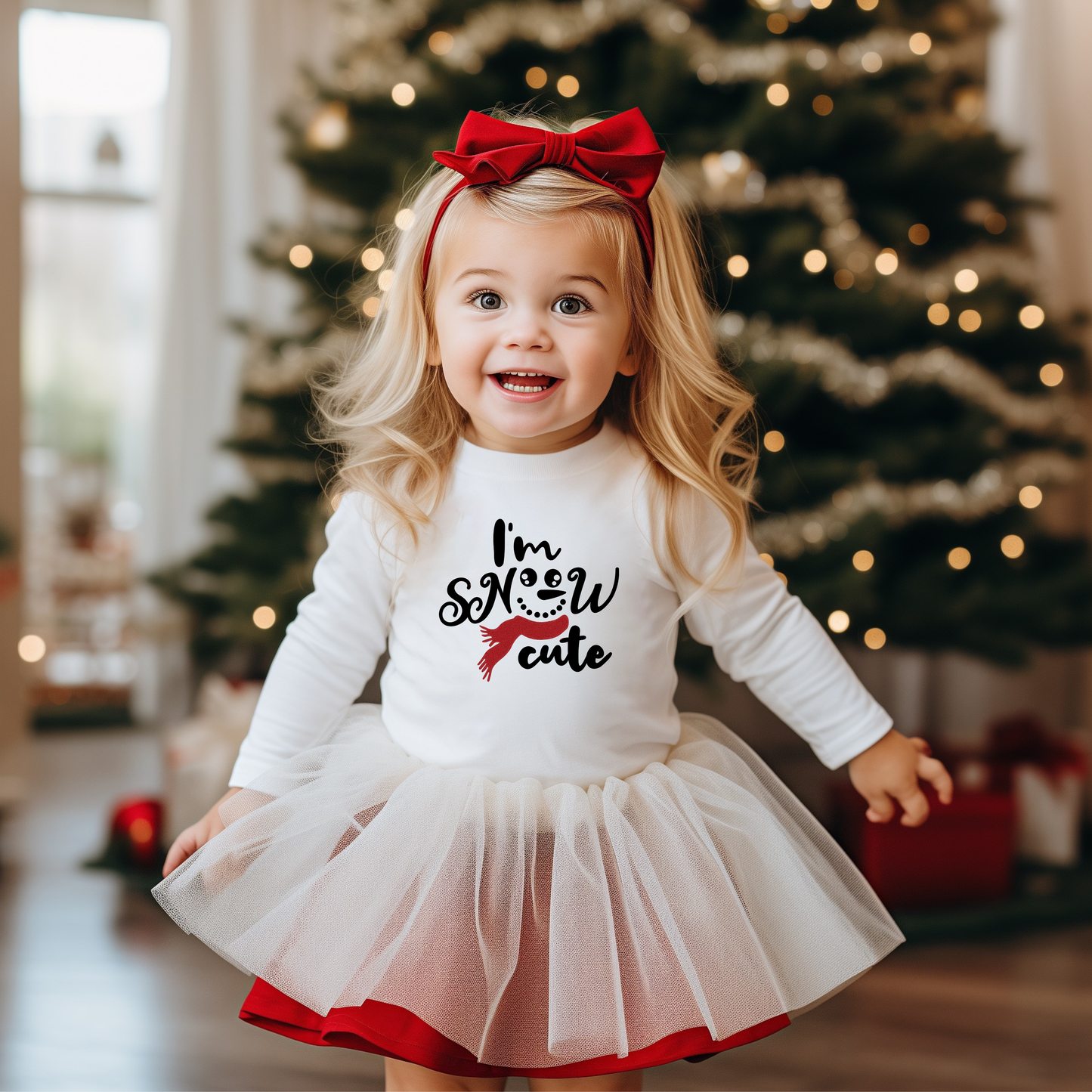 Christmas Tree Cutie Glitter | Youth Graphic Long Sleeve Tee