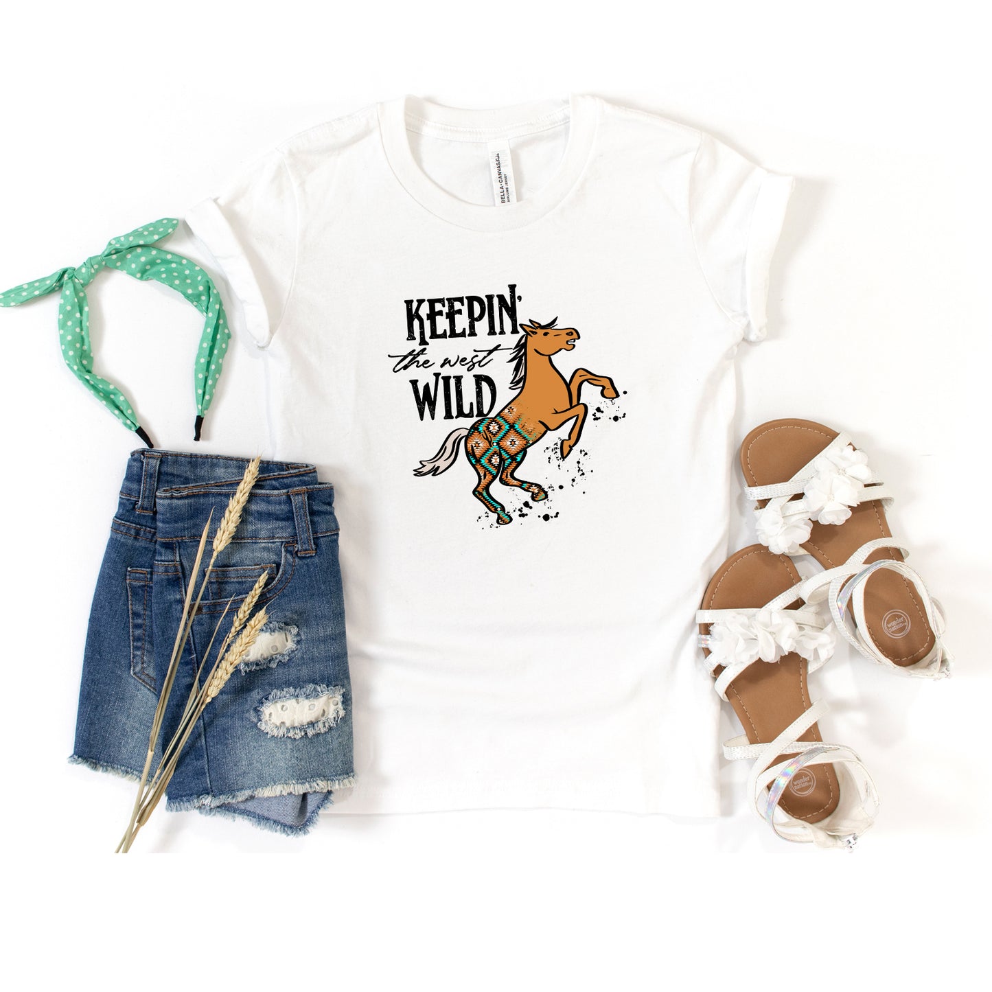Keepin The West Wild Horse | Youth Graphic Short Sleeve Tee