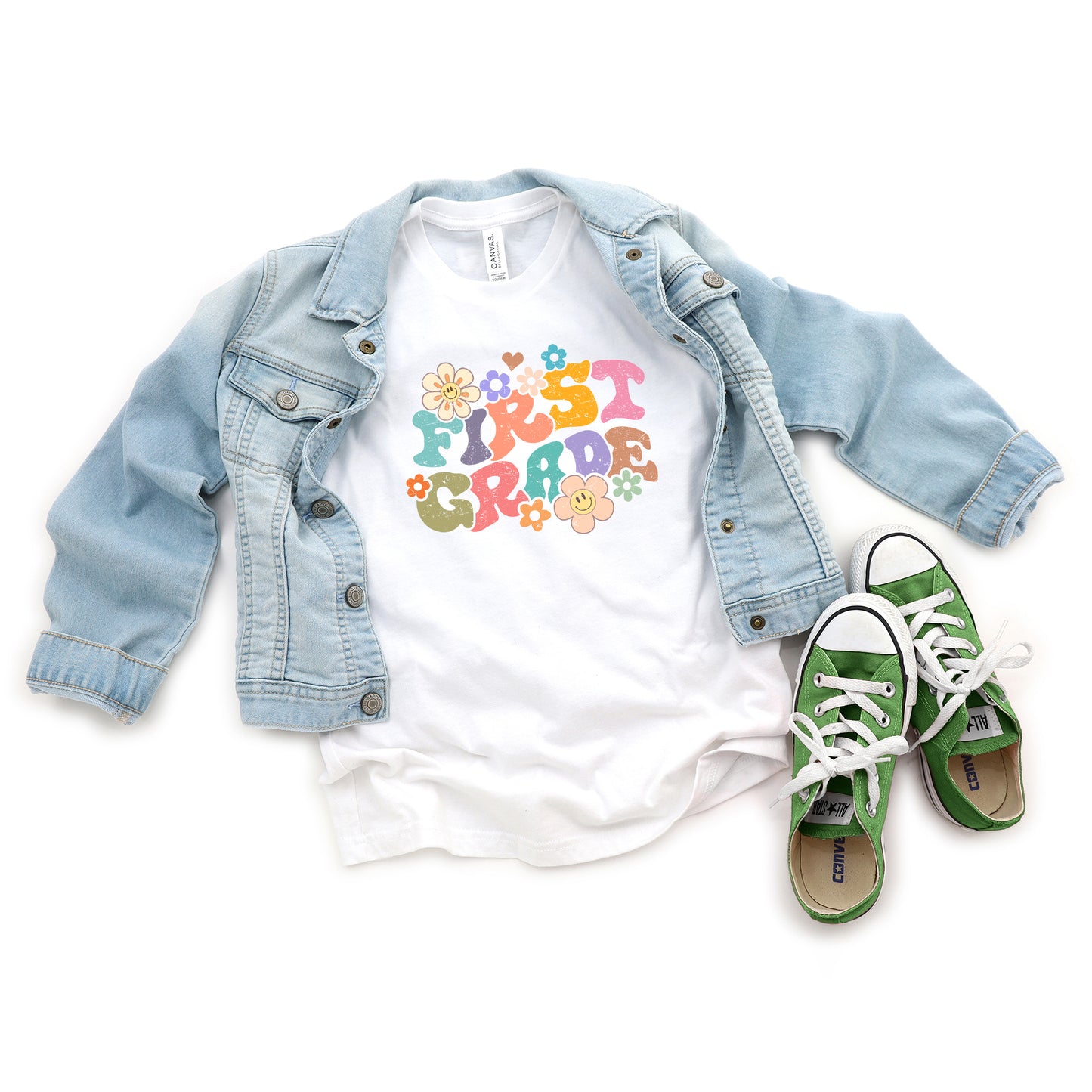 First Grade Flowers | Youth Graphic Short Sleeve Tee