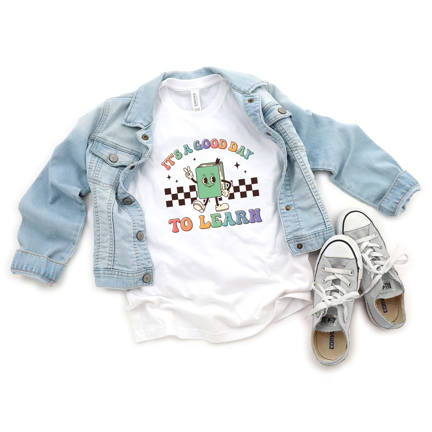 It's A Good Day To Learn Checkered | Youth Graphic Short Sleeve Tee
