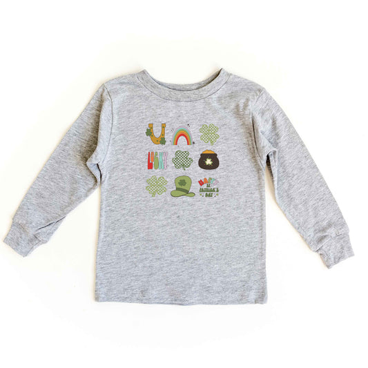St. Patrick's Icons Chart | Toddler Long Sleeve Tee