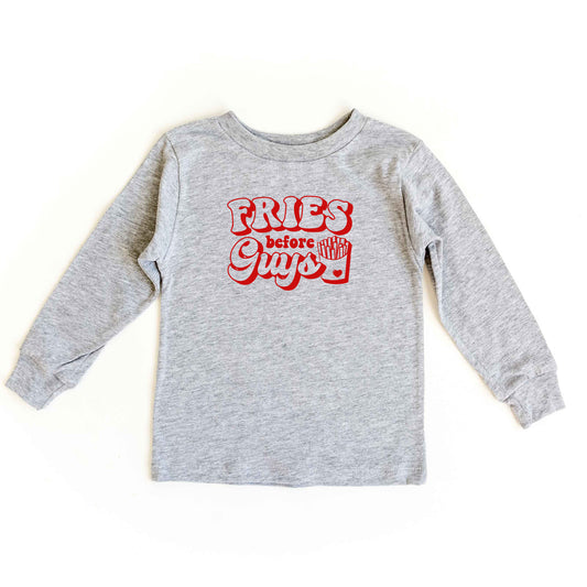 Fries Before Guys Bold | Toddler Long Sleeve Tee