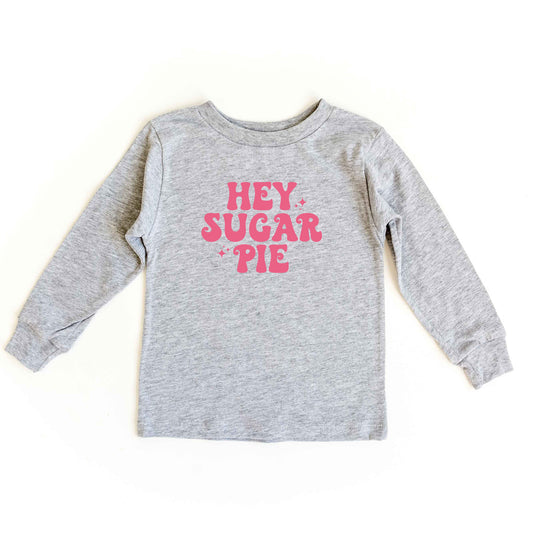 Hey Sugar Pie Stars Pink | Youth Long Sleeve Tee