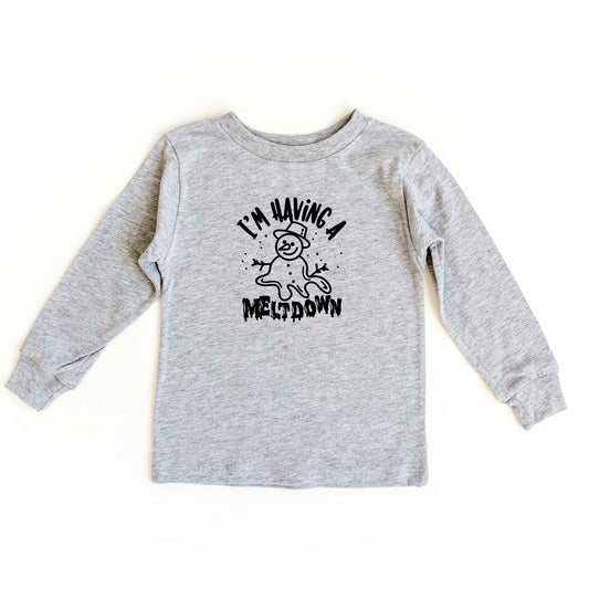 Having A Meltdown Snowman | Youth Long Sleeve Tee