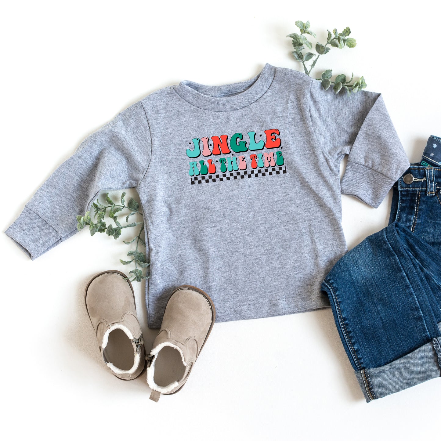 Retro Jingle All The Time | Youth Long Sleeve Tee