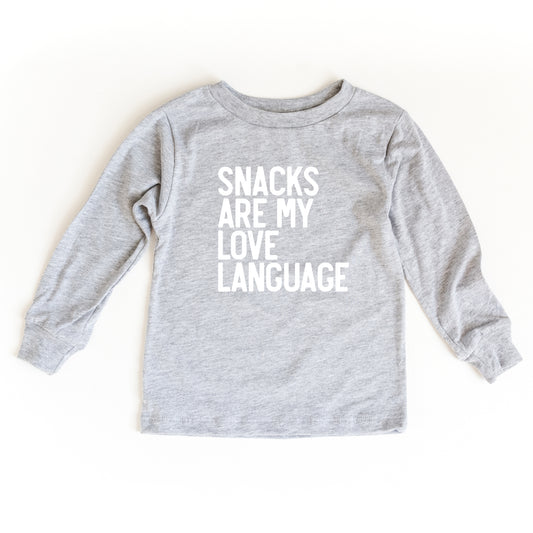 Snacks Are My Love Language | Toddler Long Sleeve Tee