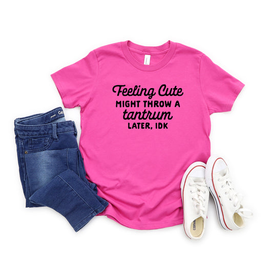 Might Throw A Tantrum | Youth Short Sleeve Crew Neck