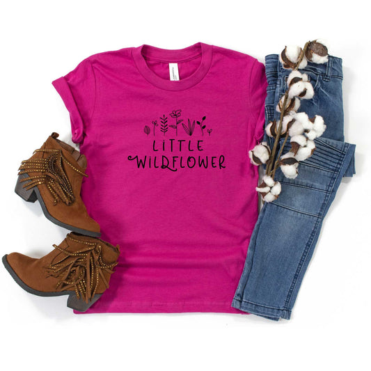 Little Wildflower Flowers | Youth Short Sleeve Crew Neck