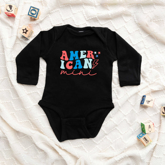 American Mini Lightning Bolt | Baby Long Sleeve Onesie