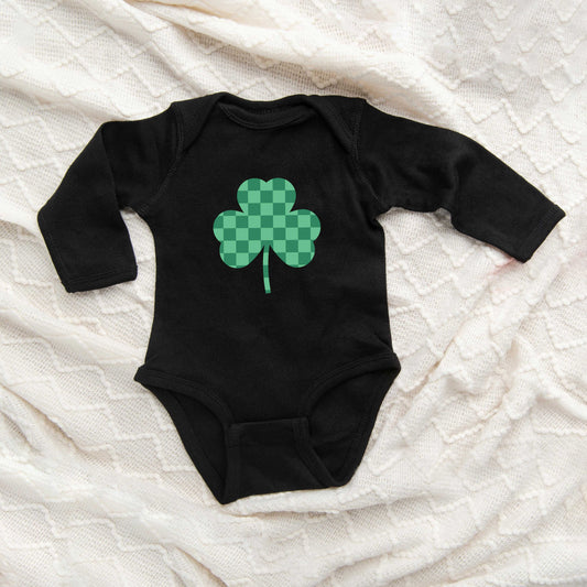 Checker Shamrock | Baby Long Sleeve Onesie