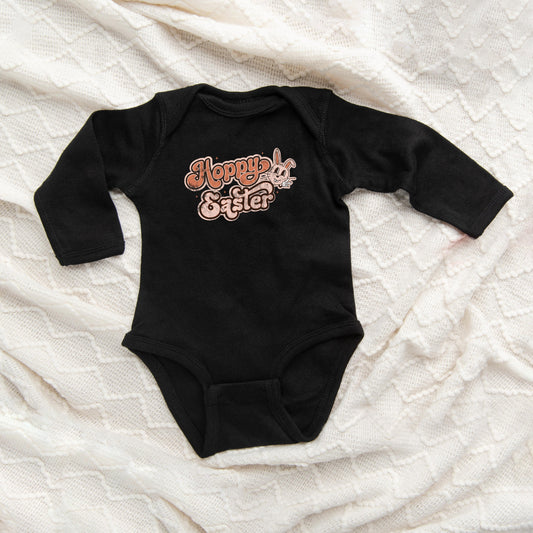 Hoppy Easter Distressed | Baby Long Sleeve Onesie