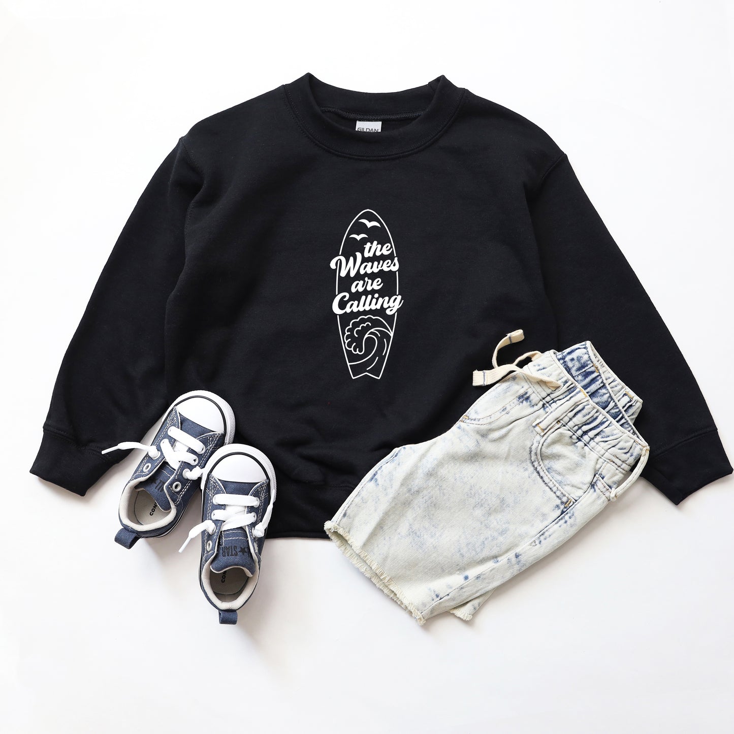 The Waves Are Calling Ocean Surf | Youth Sweatshirt