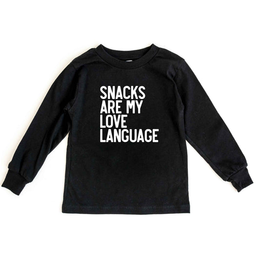 Snacks Are My Love Language | Youth Long Sleeve Tee