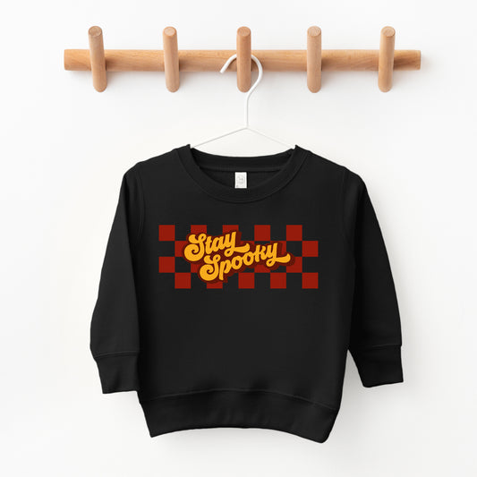 Stay Spooky Retro Checkered | Toddler Sweatshirt