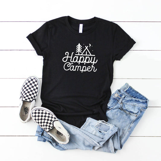 Happy Camper Tent | Youth Short Sleeve Crew Neck
