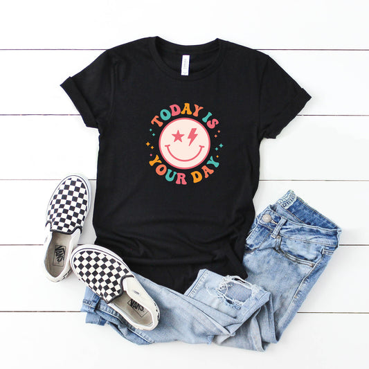 Today Is Your Day Bold Smile | Youth Short Sleeve Crew Neck