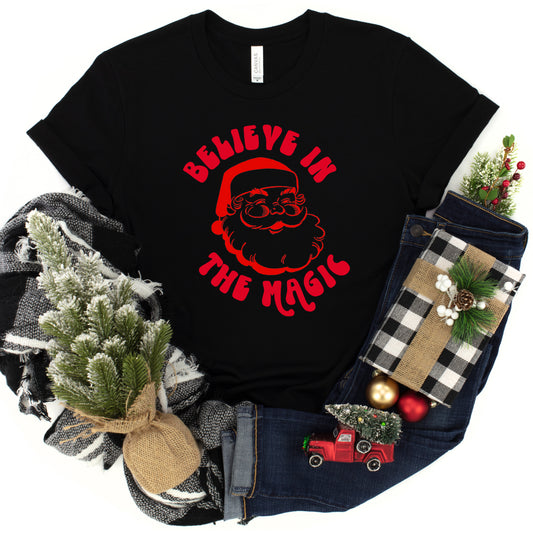 Believe In The Magic Santa | Youth Short Sleeve Crew Neck