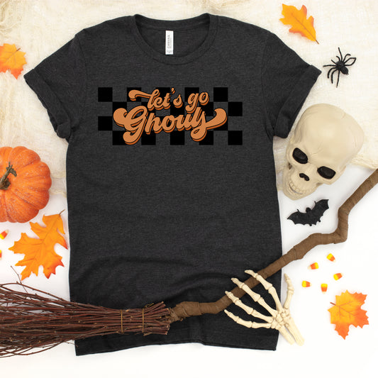 Let's Go Ghouls Checkered | Youth Short Sleeve Crew Neck