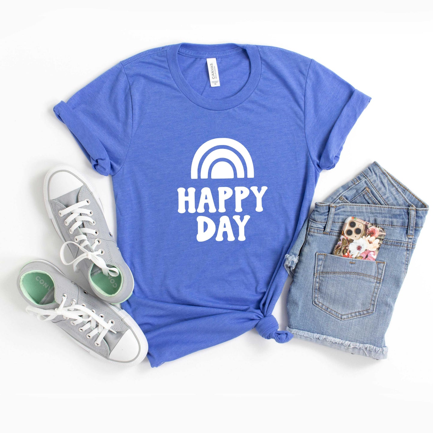 Happy Day Rainbow | Youth Short Sleeve Crew Neck