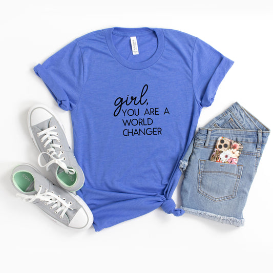 Girl World Changer | Youth Short Sleeve Crew Neck
