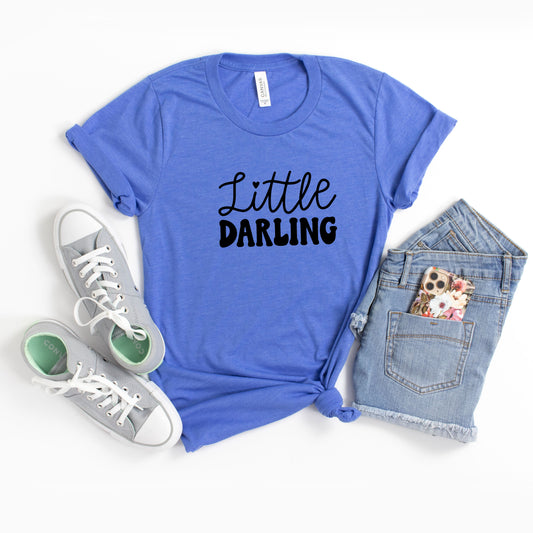 Little Darling Cursive | Youth Short Sleeve Crew Neck