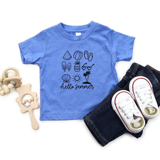 Hello Summer Chart | Toddler Graphic Short Sleeve Tee