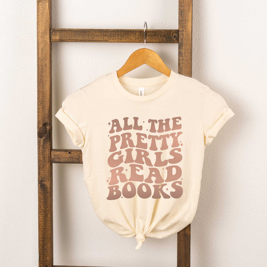 Pretty Girls Read Books | Youth Short Sleeve Crew Neck