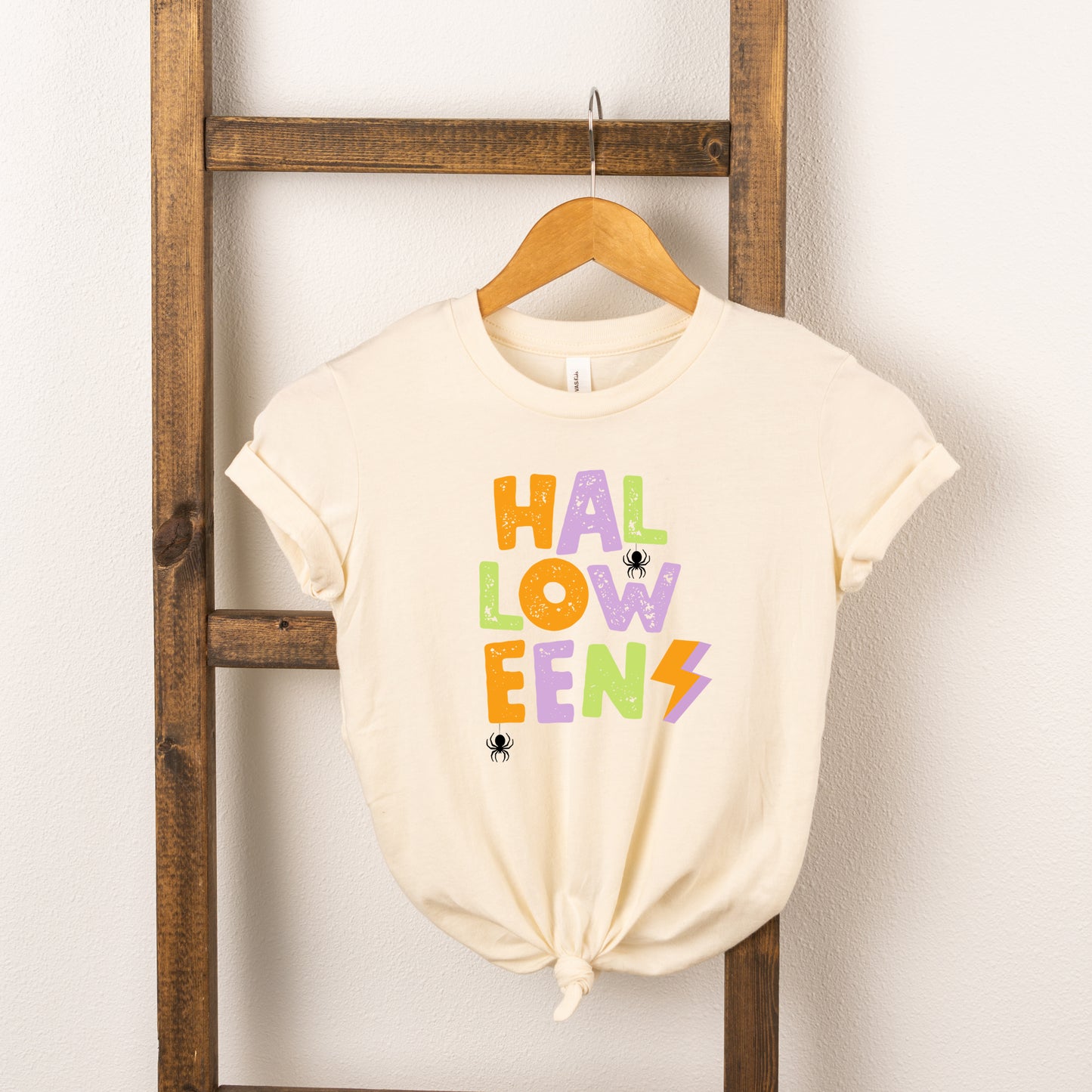 Halloween Lightning Bolt Colorful | Youth Short Sleeve Crew Neck