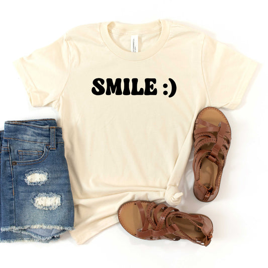 Smile Emoji | Youth Short Sleeve Crew Neck