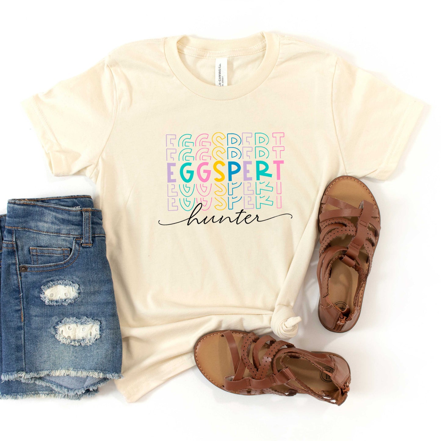Eggspert Hunter Stacked | Youth Short Sleeve Crew Neck