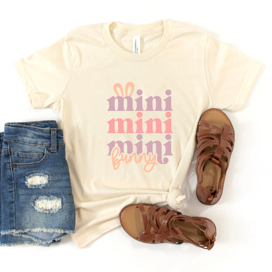Mini Bunny Stacked | Youth Short Sleeve Crew Neck