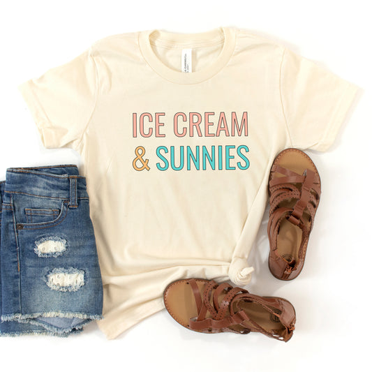 Ice Cream And Sunnies | Youth Short Sleeve Crew Neck