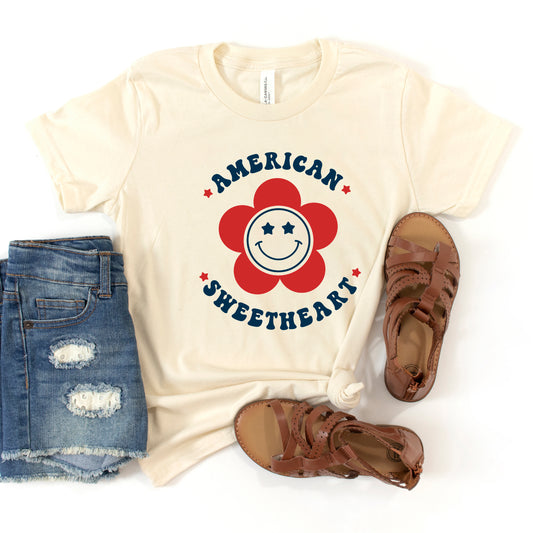 American Sweetheart Flower | Youth Short Sleeve Crew Neck
