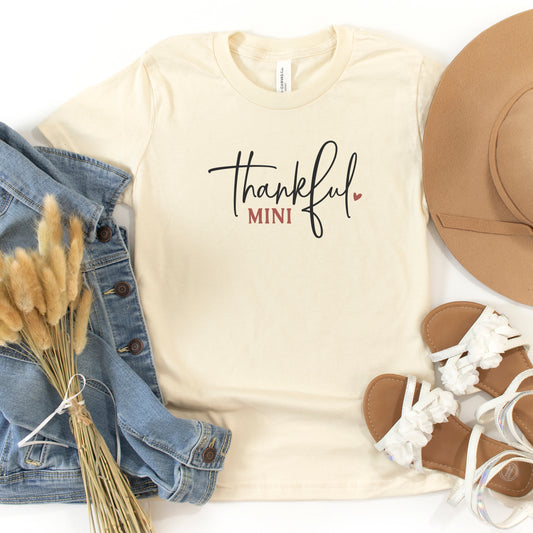 Thankful Mini Heart | Youth Short Sleeve Crew Neck