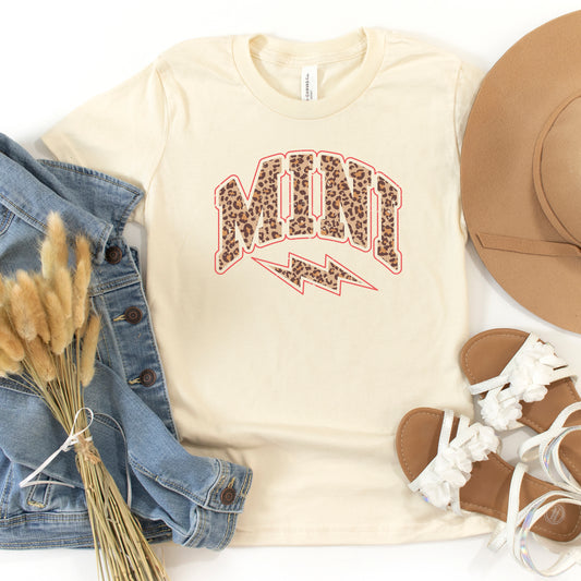 Mini Leopard Lightning Bolt | Youth Short Sleeve Crew Neck