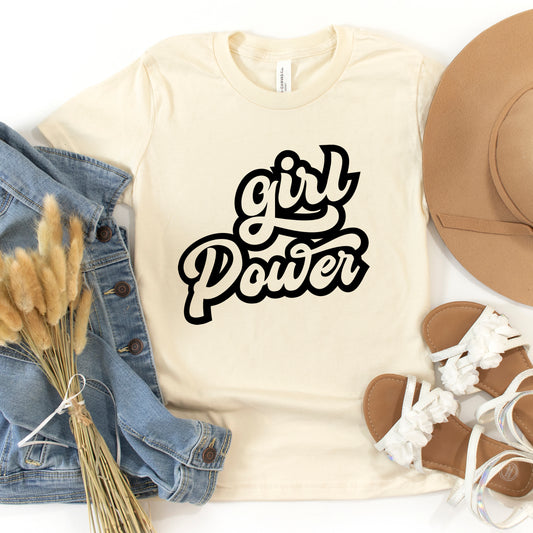 Retro Girl Power | Youth Short Sleeve Crew Neck