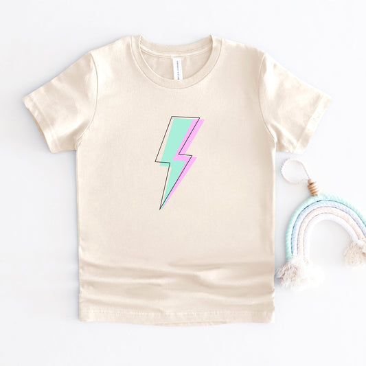 Layered Lightning Bolt | Youth Short Sleeve Crew Neck