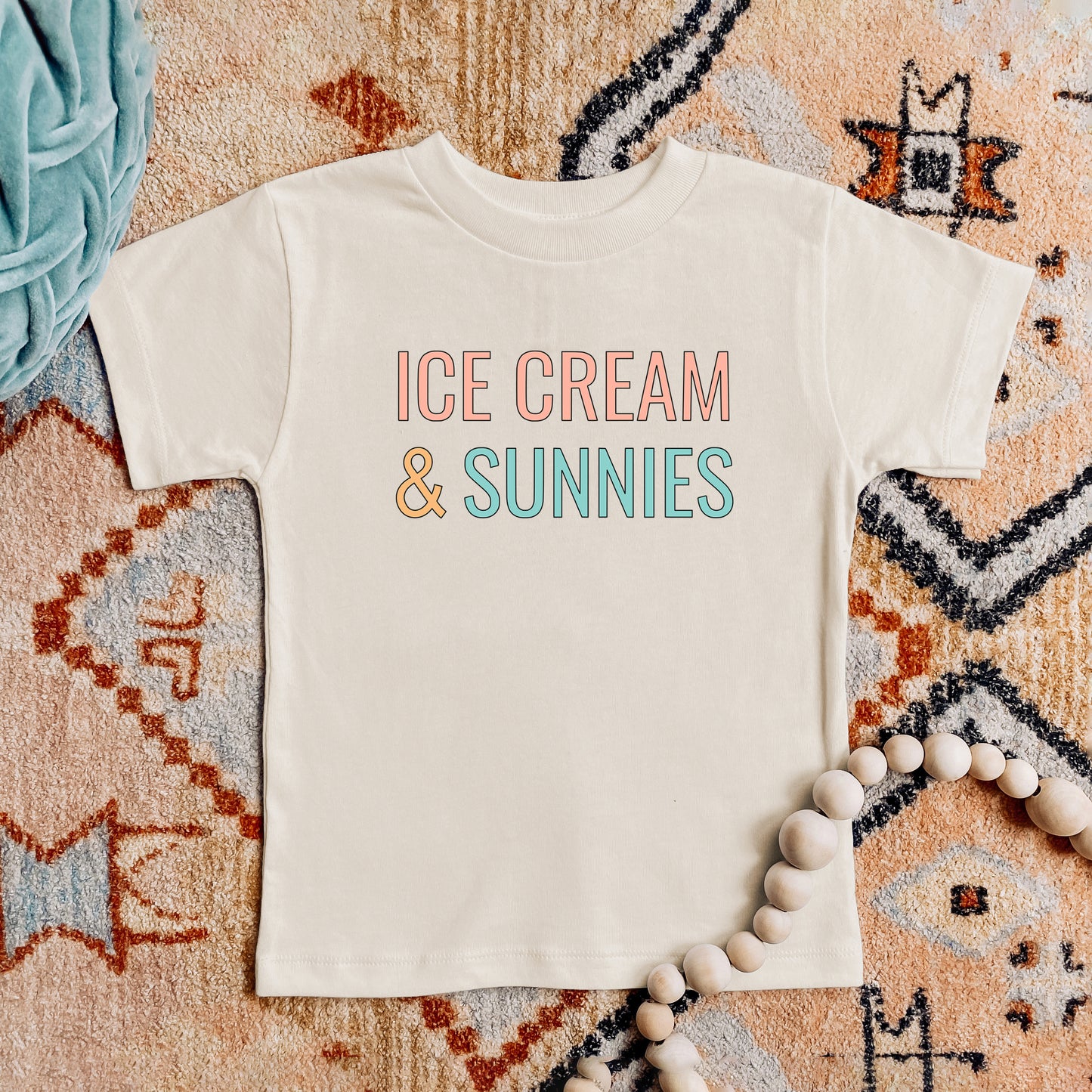 Ice Cream And Sunnies | Toddler Short Sleeve Crew Neck