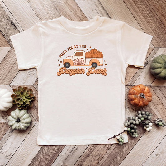 Meet Me Pumpkin Patch Colorful | Toddler Short Sleeve Crew Neck