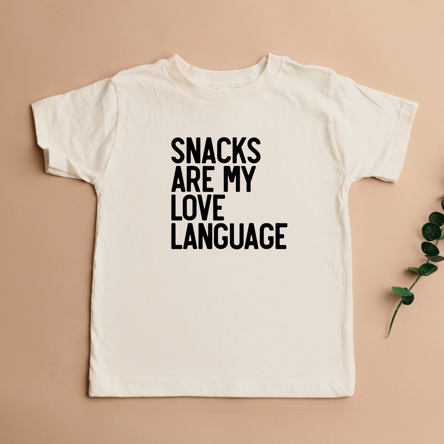 Snacks Are My Love Language | Toddler Short Sleeve Crew Neck