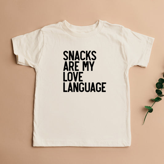 Snacks Are My Love Language | Toddler Short Sleeve Crew Neck