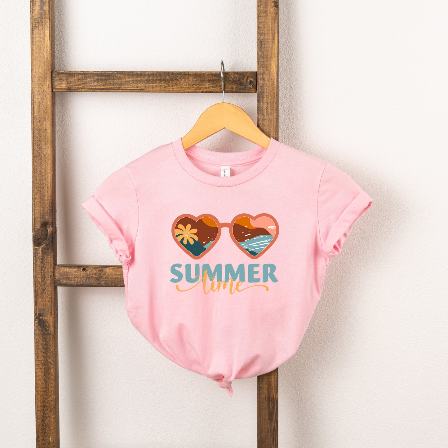 Boho Summer Time Sunglasses | Toddler Short Sleeve Crew Neck