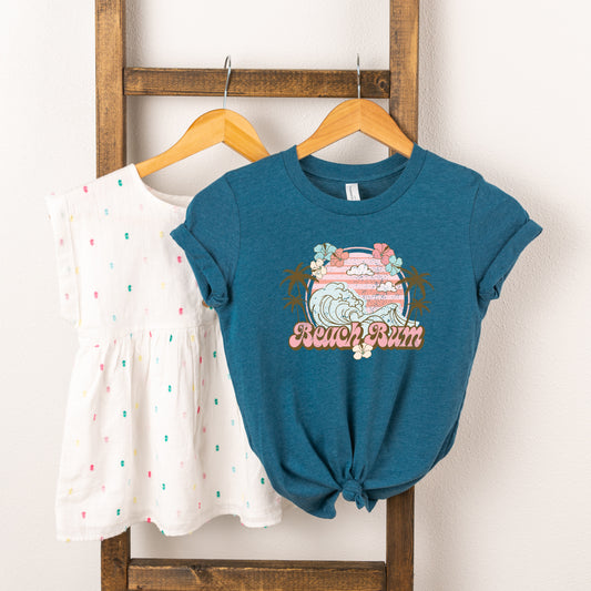 Beach Bum Waves | Toddler Short Sleeve Crew Neck