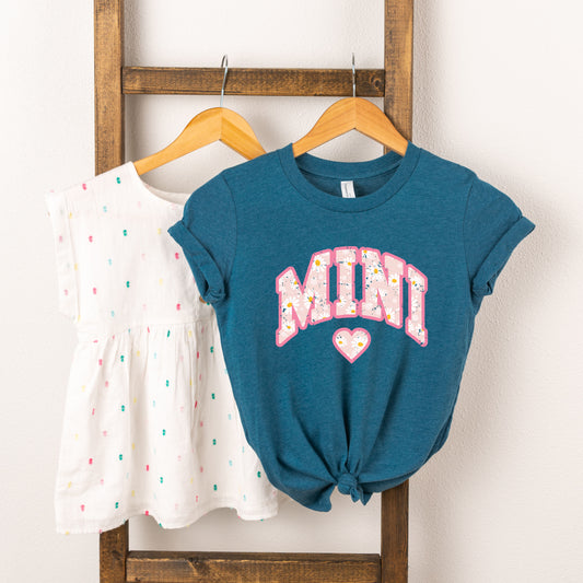 Mini Curved Floral | Toddler Short Sleeve Crew Neck