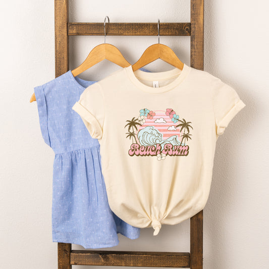 Beach Bum Waves | Toddler Short Sleeve Crew Neck