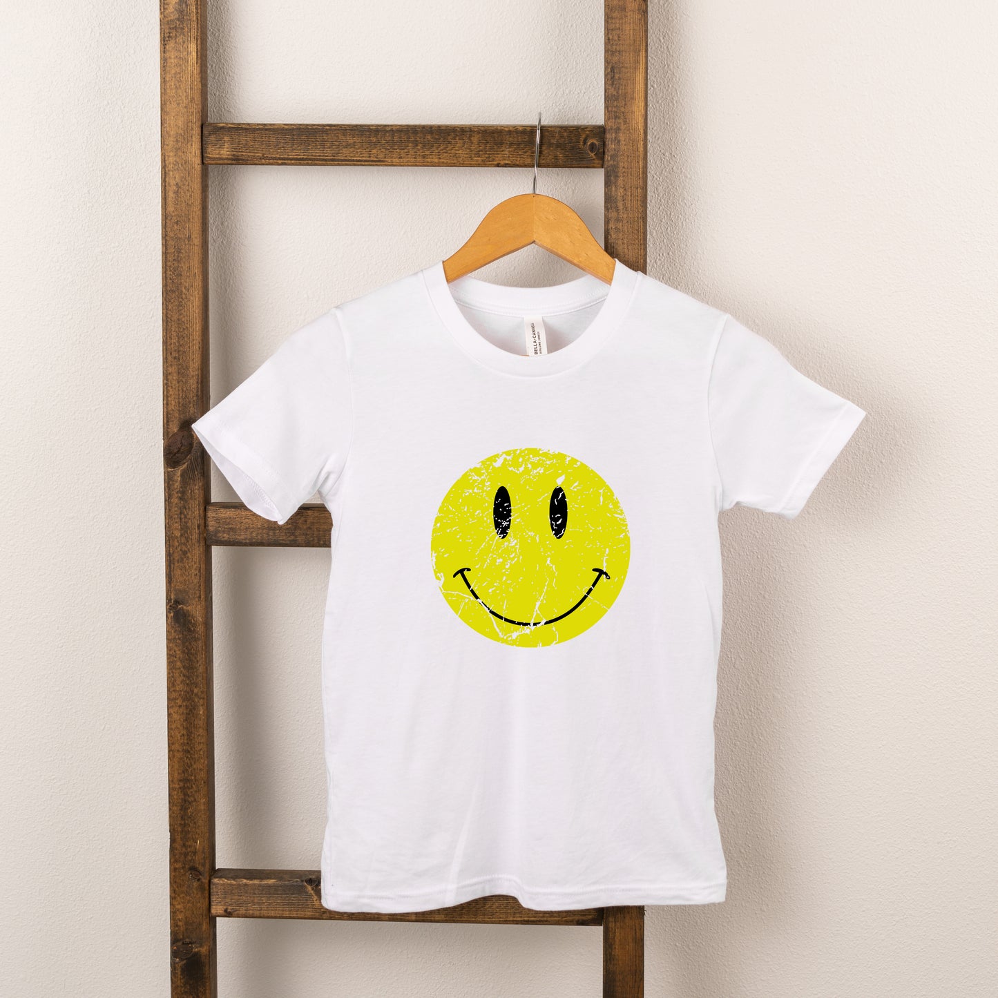 Distressed Smiley Face | Toddler Short Sleeve Crew Neck