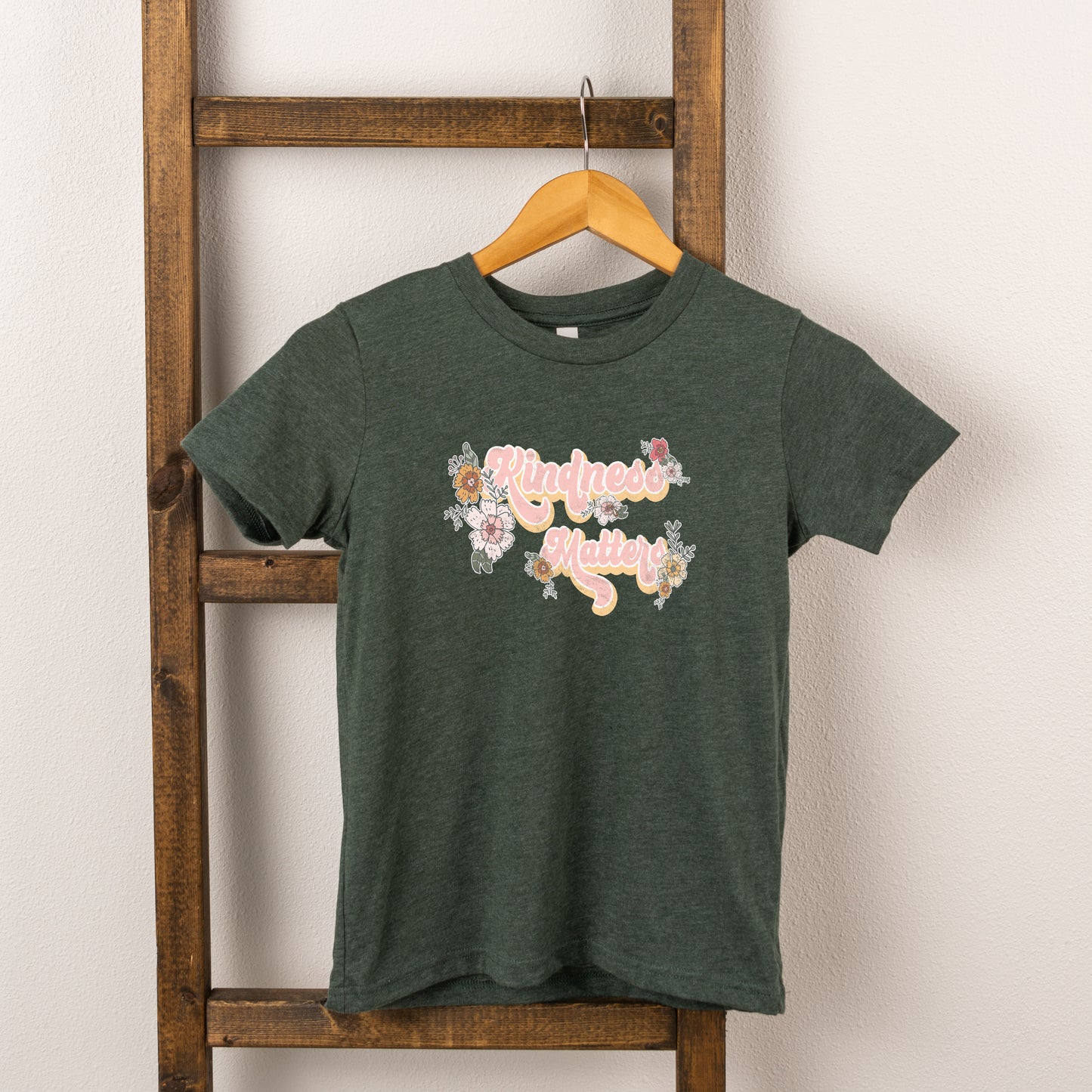 Kindness Matters Floral | Toddler Short Sleeve Crew Neck