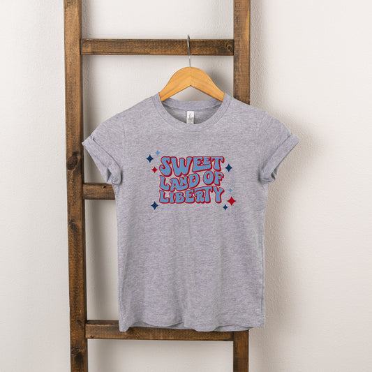 Sweet Land Of Liberty Retro | Toddler Short Sleeve Crew Neck