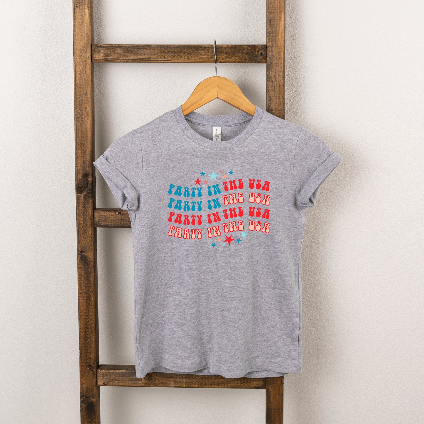 Party In The USA Wavy | Toddler Short Sleeve Crew Neck