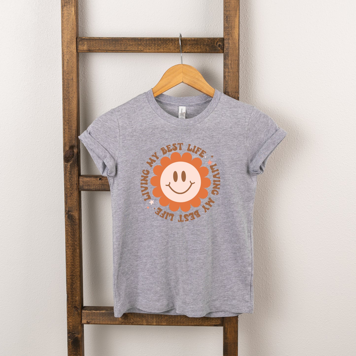 Living My Best Life Flower | Youth Short Sleeve Crew Neck